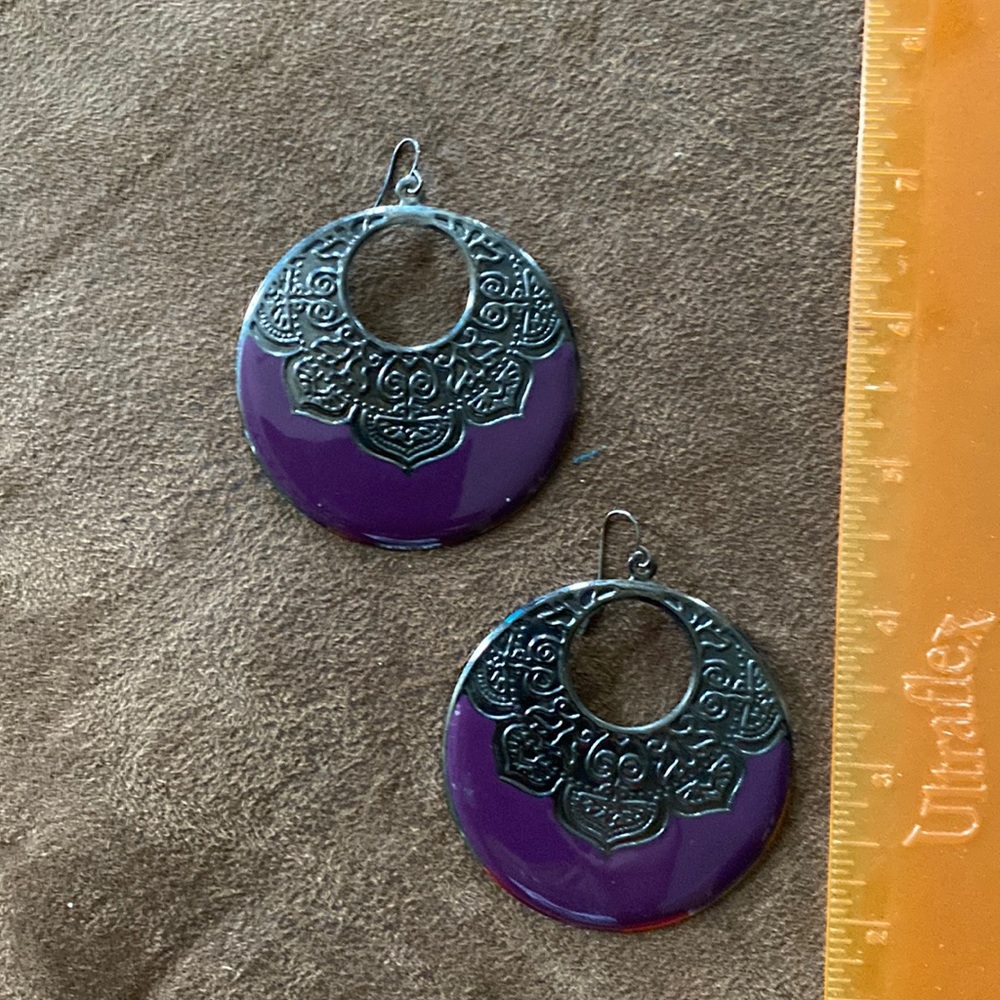 Purple earrings